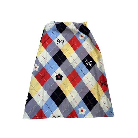 LISA SAYS GAH! Sandy Bow Plaid Midi Skirt Size XS NEW NWOT - Picture 5 of 5